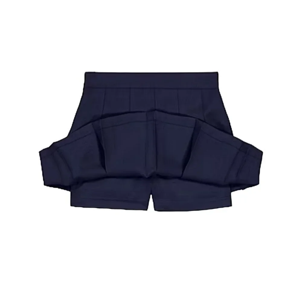 Girls Navy Pleated Skirt With Shorts 20.5 Plus By French Toast